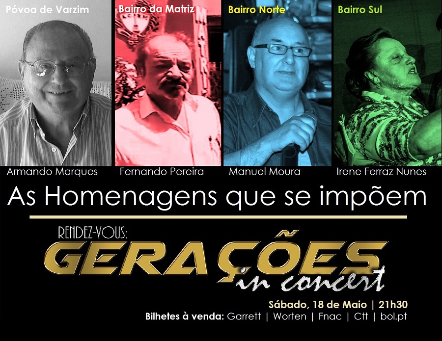 Homenagens no concerto “Gerações” Homenagens no concerto “Gerações”