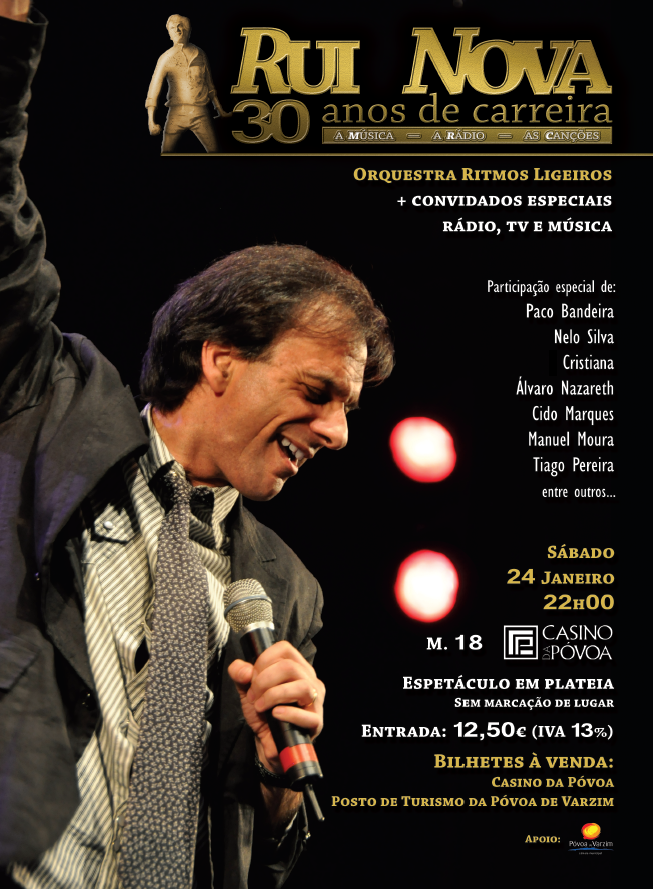 Rui Nova: 30 Anos de Carreira. Os Bilhetes já estão à venda