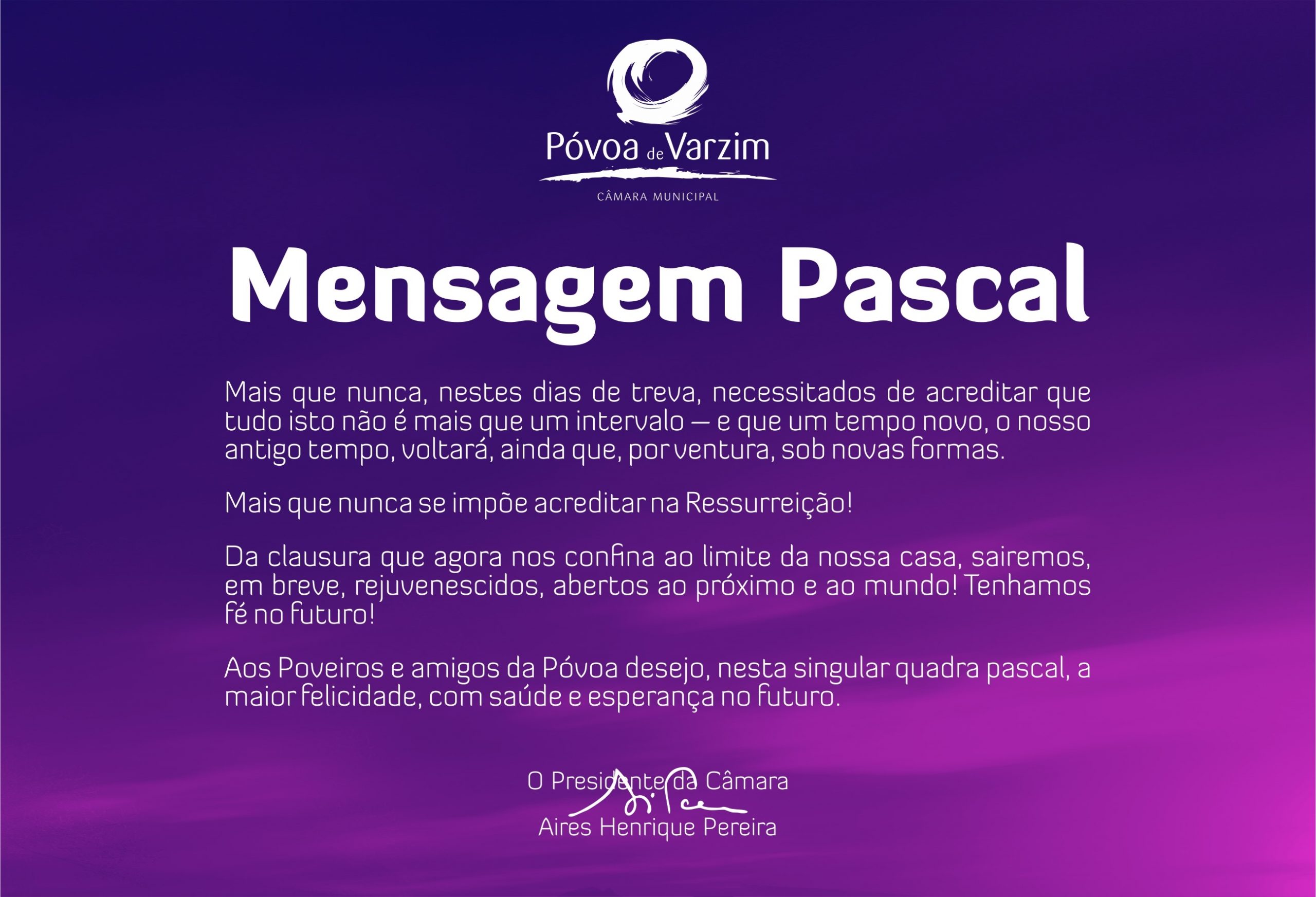 Mensagem Pascal: Aires Pereira