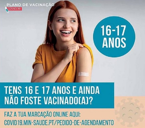 Covid19: jovens da Póvoa e Vila com 16 e 17 anos podem agendar vacina