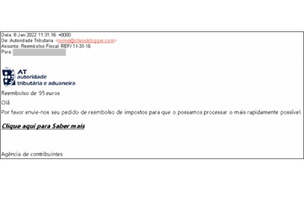 Autoridade Tributária alerta para emails fraudulentos
