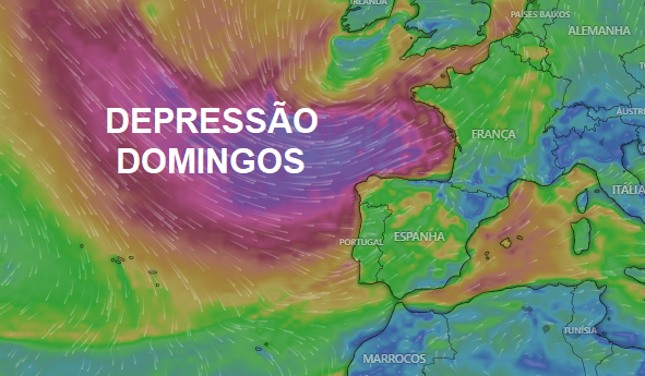 Mau tempo: segue-se a Depressão “Domingos”